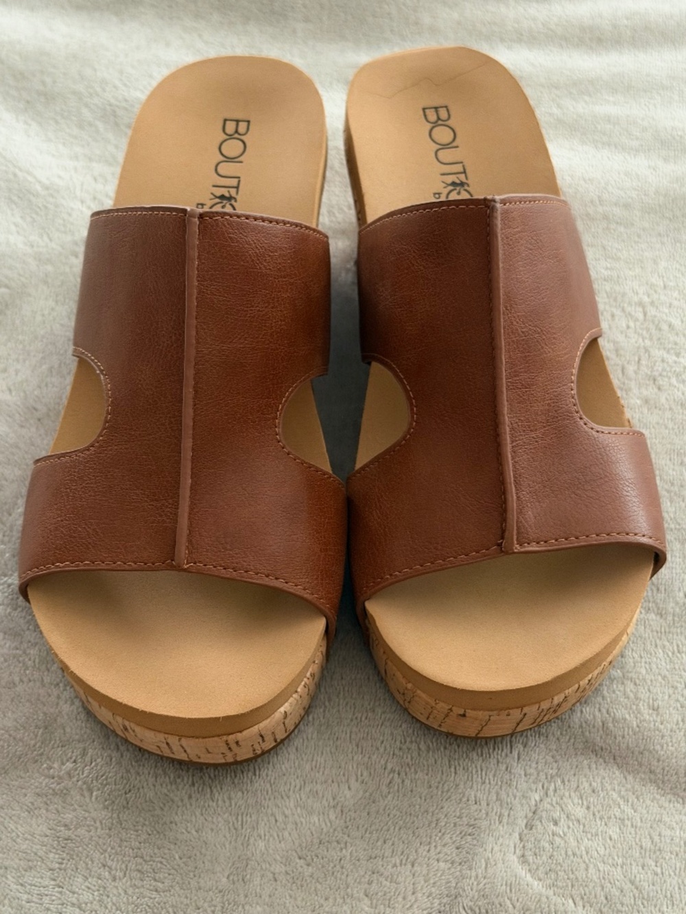 Boutique by Corky's Brown Wedge Sandals Size 8